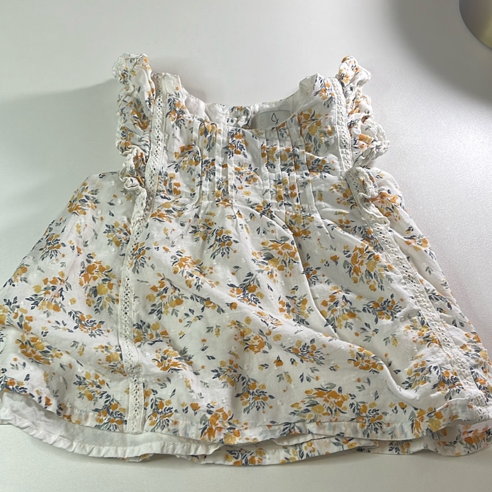 Joie Toddler Girls 100% Cotton Floral Dress 24mo